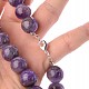 Amethyst necklace beads 14 mm 52 cm