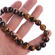 Tiger eye necklace beads 12 mm 50 cm
