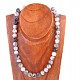 Tourmaline necklace of crystal beads 12 mm 50 cm