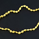 Jantar světlý valounky náhrdelník 34cm (dětská velikost)