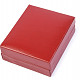 Leatherette gift box red 8.2 x 6.9 cm