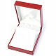 Leatherette gift box red 8.2 x 6.9 cm