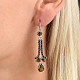 Extra earrings with moldavites and garnets Ag 925/1000 + Rh