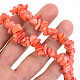 Mušle oranžová náhrdelník sekané tvary 45cm