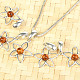 Přívěsek jantar medový květ Ag 925/1000