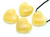 heart pendant yellow calcite