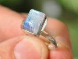 silver moonstone ring