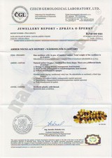 jantar náhrdelník certifikát pravosti Naturshop.cz