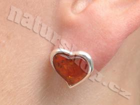 Earrings made of amber