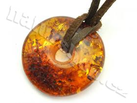 The Amber donut pendant
