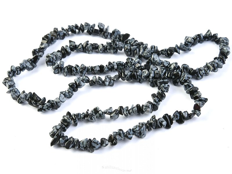 Obsidián vločkový náhrdelník (90cm)