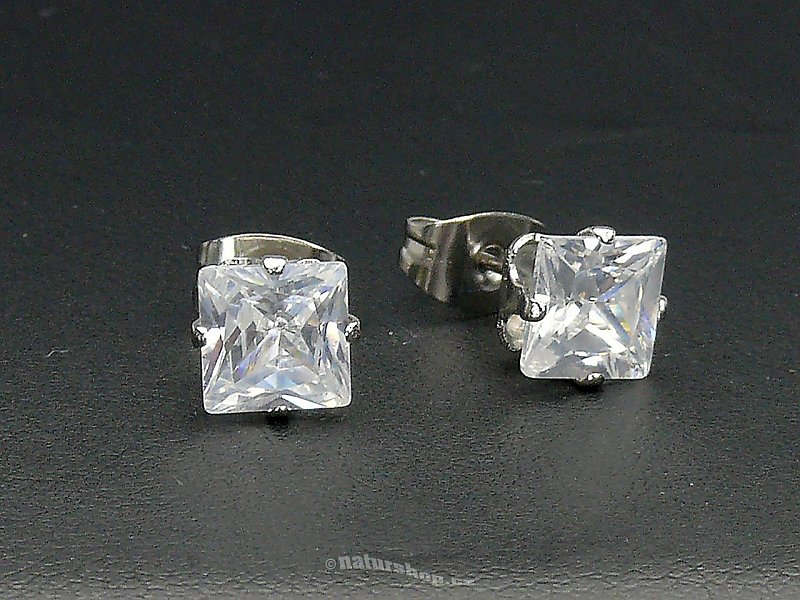 Square zircon earrings typ115