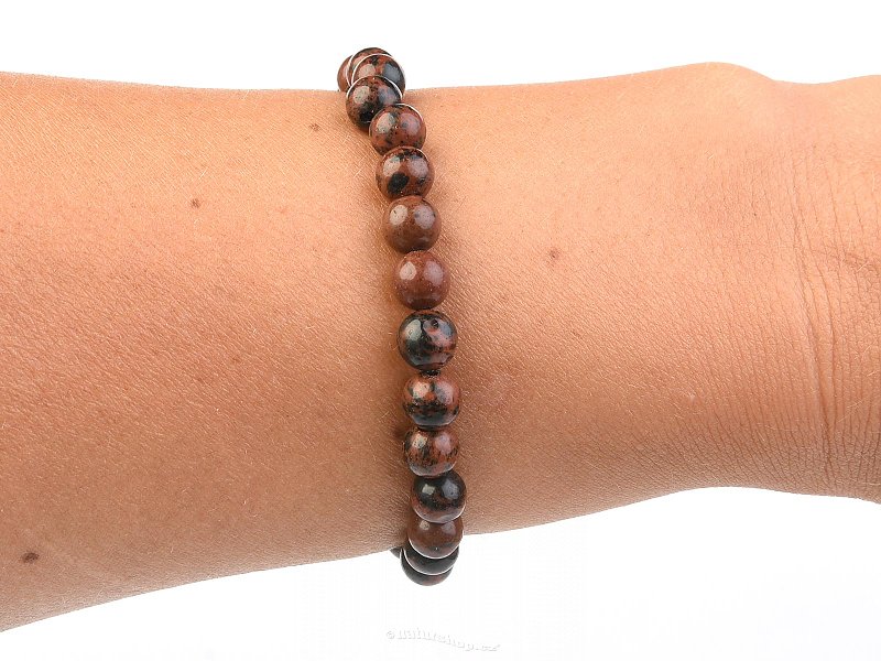 Obsidian mahogany ball bracelet 6mm