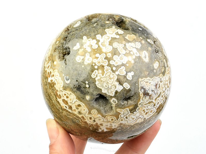 Jasper ocean sphere with cavity Ø 86mm