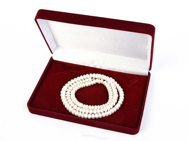 Dárková sada bílé perly Ag zapínání (51cm + uni)