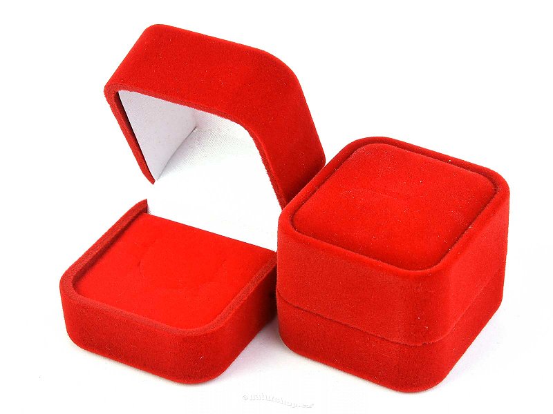 Dárková sametová krabička červená 5 x 4.6cm