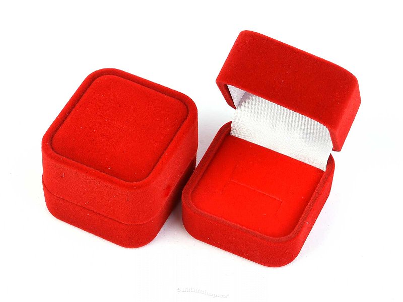 Sametová dárková krabička červená 50 x 45mm