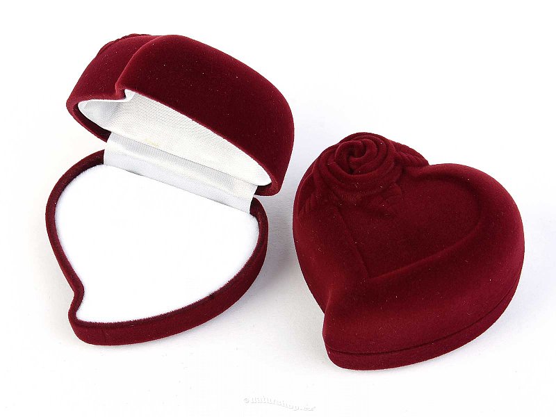 Dárková krabička srdce bordové (6 x 5,5cm)