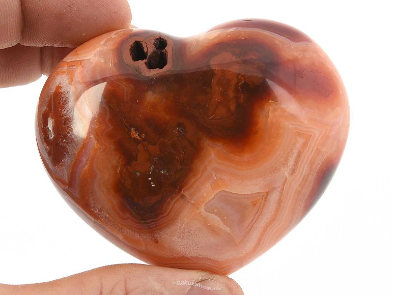 Carnelian heart with cavity (189g)