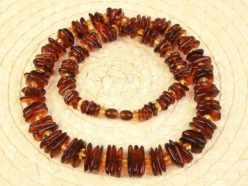 Amber necklace mix 63cm