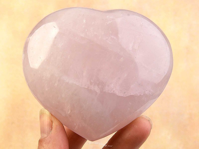 Smooth heart of rose quartz 306grams