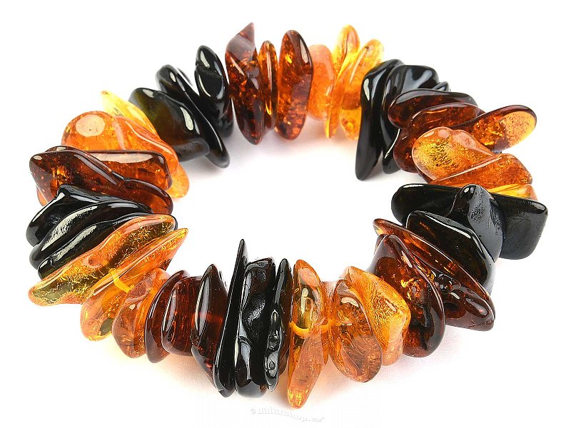Bracelet amber stones honey mix (61g)