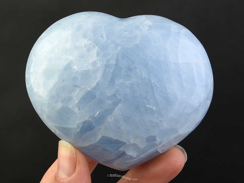Výběrové srdce kalcit modrý 305g