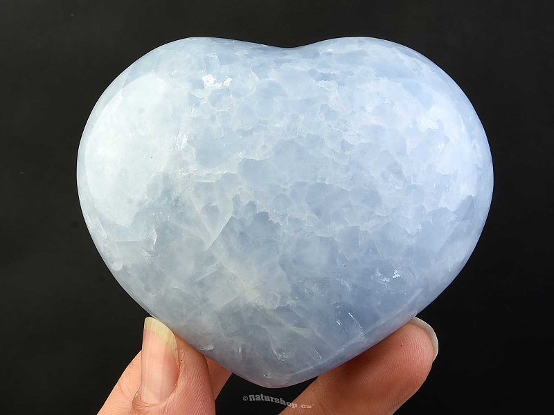 Calcite heart blue 285g