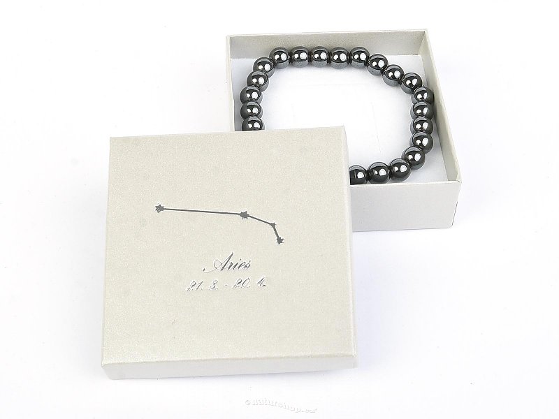 Aries hematite bracelet in a gift box