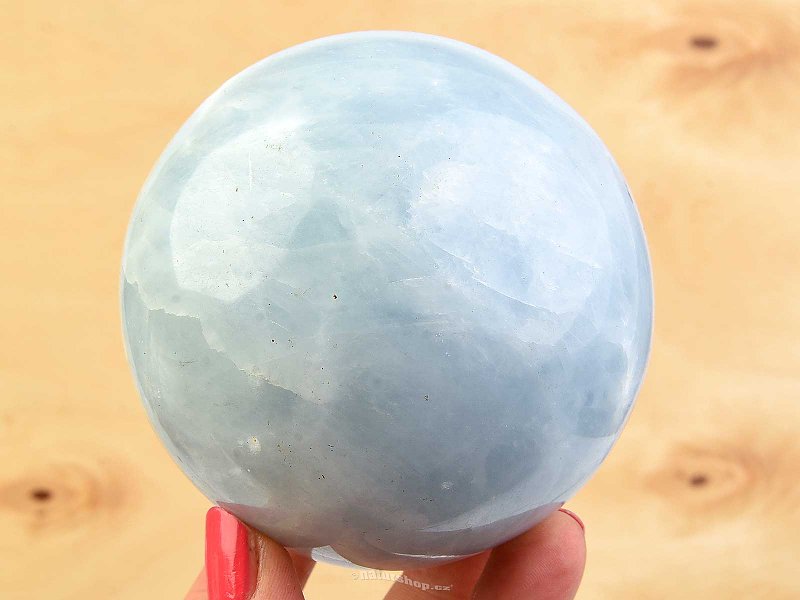 Ball of blue calcite Ø 83mm 820g