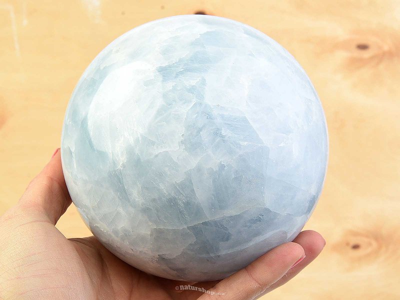 Modrý kalcit tvar koule Ø 104mm