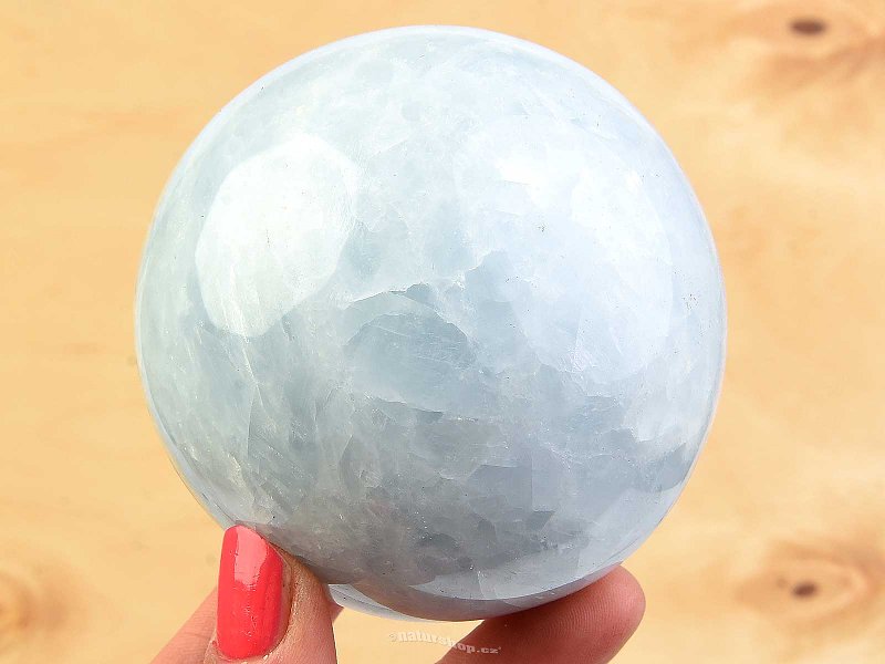 Ball of blue calcite Ø 79mm 698g