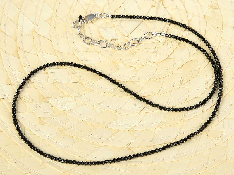 Tourmaline Necklace Brushed Ag Bead Closure