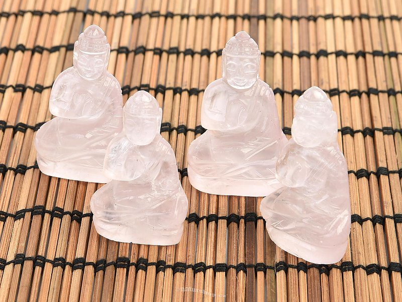 Buddha made of rose quartz figurine