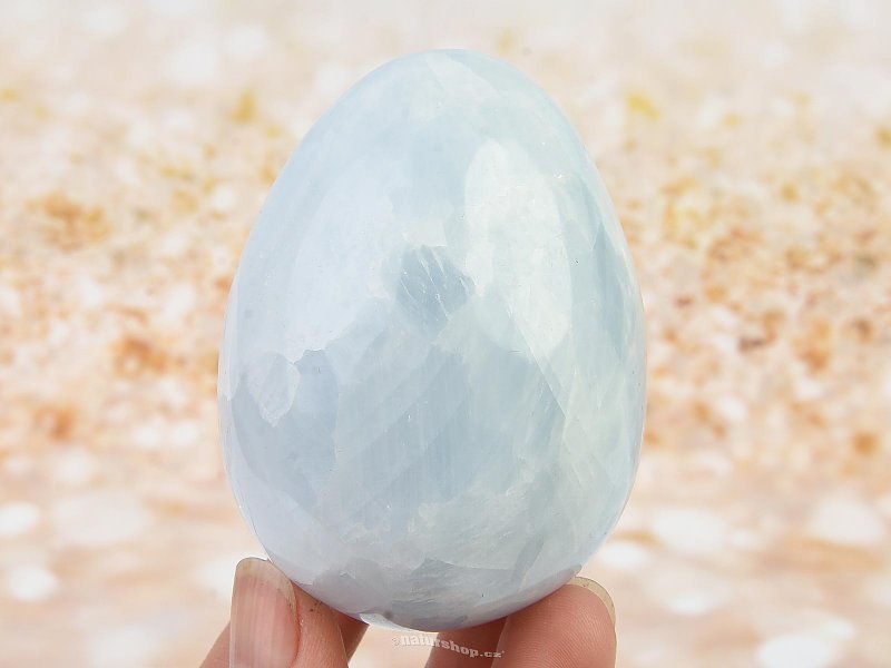 Hladké vejce - modrý kalcit 292g