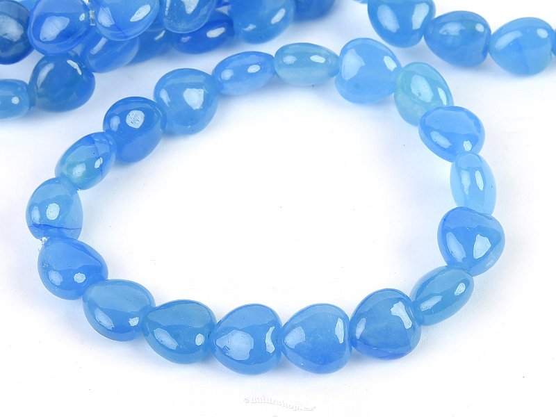Blue agate heart bracelet