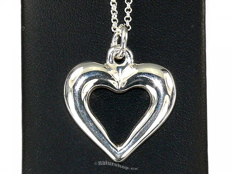 Ag silver heart pendant typ046