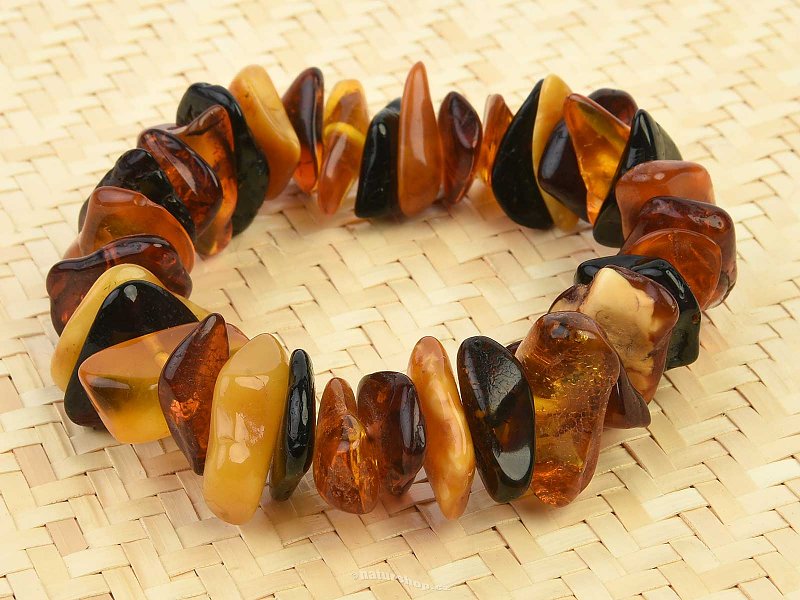 Bracelet amber stones mix 21mm