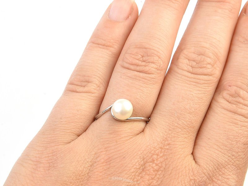 Prsten s perlou stříbro Ag 925/1000