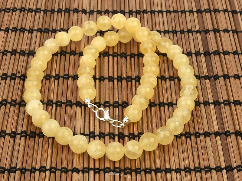 Calcite yellow necklace beads 10mm 50cm