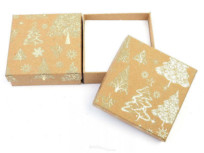 Vánoční dárková krabička Au (8 x 8cm)
