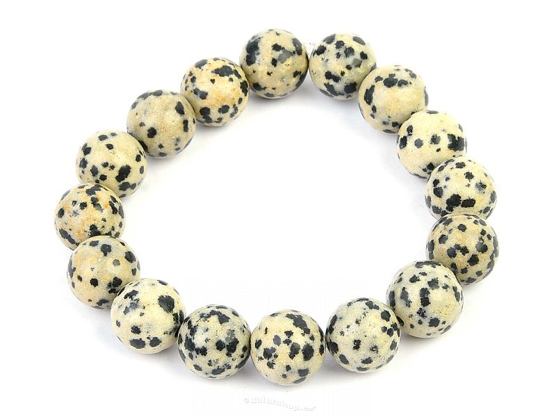 Bracelet jasper dalmatian balls 12mm