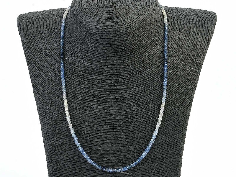 Sapphire necklace cut Ag fastening 45cm