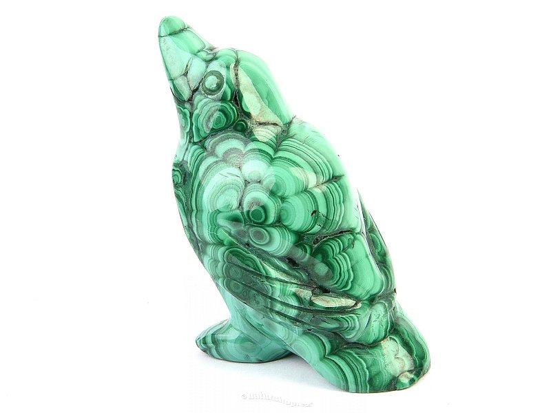 Carving a bird from malachite 85g