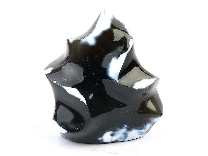 Gray agate decorative flame (1026g)