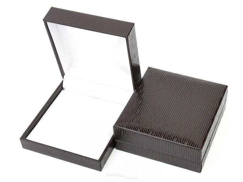 Leatherette gift box brown (9 x 8.5cm)