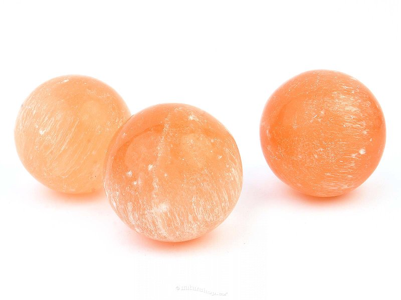 Balls of orange selenite 60mm