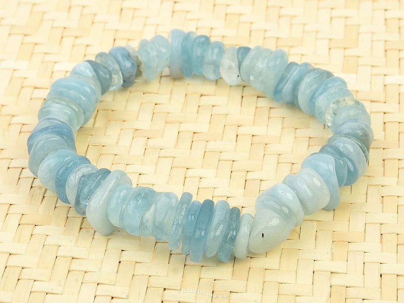 Aquamarine irregular pieces bracelet