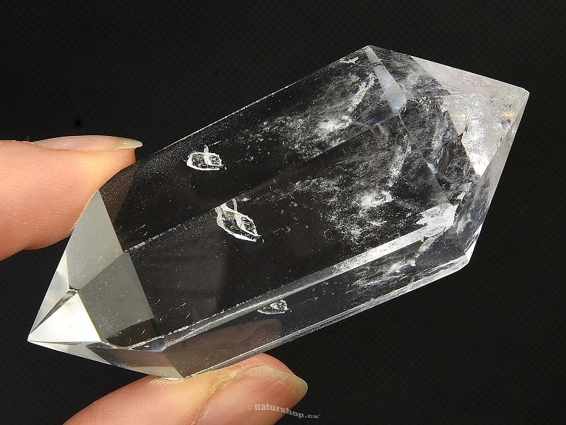 Oboustranný broušený krystal z křišťálu (62g)