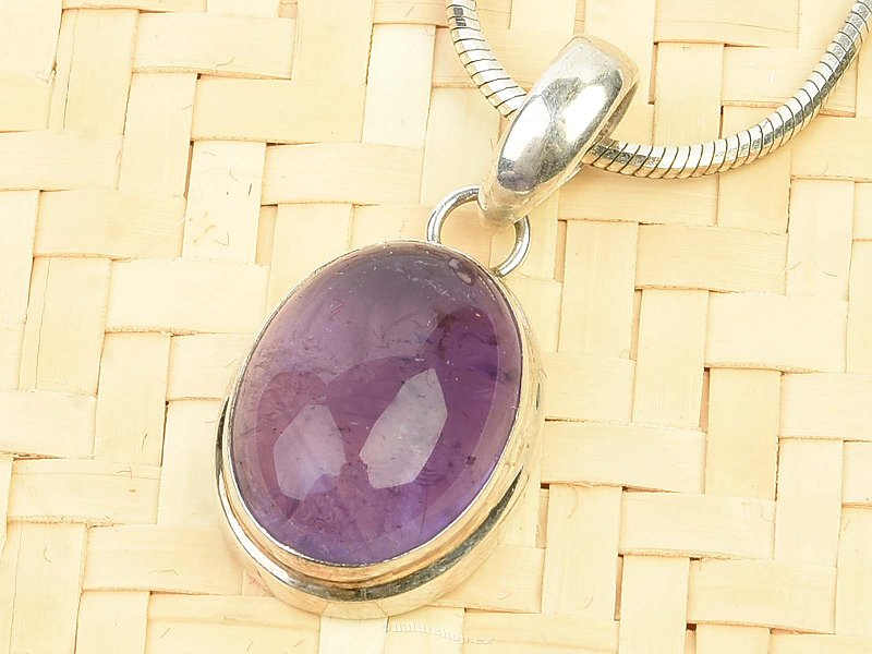 Oval pendant made of amethyst Ag 925/1000 3.9 g